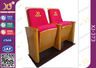 Porcellana Alti sedili rossi posteriori della sala con il logo di legno della società del bordo laterale fornitore