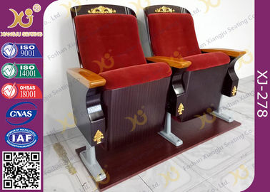 Porcellana Disposizione dei posti a sedere di lusso del teatro della sala della gamba di alluminio con gli impianti scolpiti legno dorato fornitore