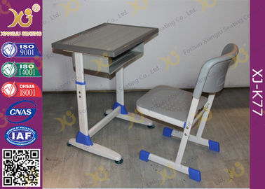 Porcellana Scrittorio e sedia dello studente del mobilio scolastico singoli con la gamba rinforzata della stazione fornitore