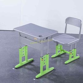 Porcellana Scrittorio e sedia regolabili della scuola secondaria di altezza dell'acciaio dell'HDPE per lo studente fornitore