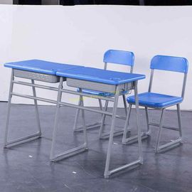 Porcellana Doppia Tabella e sedia dello studente messe con gambe da tavolo di angolo del PVC dell'HDPE le tri fornitore