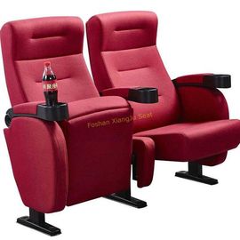 Porcellana Le sedie pieganti del cinema del tessuto rosso resistente al fuoco forniscono di punta su per gravità fornitore