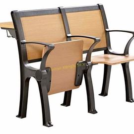 Porcellana Il ferro dell'università o dell'istituto universitario di legno piega la sedia con la Tabella di scrittura fissa fornitore