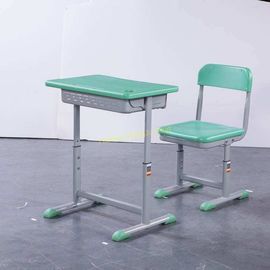 Porcellana Mint Green HDPE Iron Aluminum School Student Study Desk and Chair fornitore