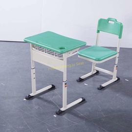 Porcellana Verde stabilito della menta della superficie dell'alto dello studente della struttura di alluminio HDPE medio dello scrittorio e della sedia fornitore
