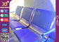 Sedie d'acciaio ricoperte polvere di rifugio del fascio della metropolitana, disposizione dei posti a sedere di rifugio con il bracciolo fornitore