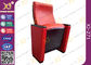 Disposizione dei posti a sedere di legno di cuoio rossa di stile della sala della copertura con il bracciolo di legno solido fornitore