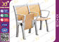 Scrittorio di legno e sedia dello studente di college messi con la struttura di alluminio fornitore