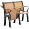 Il ferro dell'università o dell'istituto universitario di legno piega la sedia con la Tabella di scrittura fissa fornitore