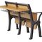 Il ferro dell'università o dell'istituto universitario di legno piega la sedia con la Tabella di scrittura fissa fornitore