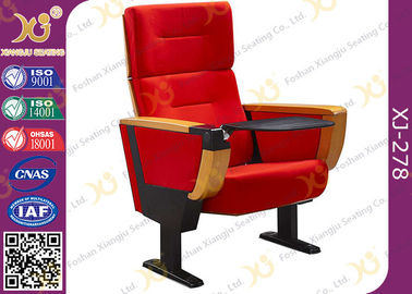 Porcellana Le sedie rosse della disposizione dei posti a sedere del teatro dello stadio della coperta di tela con il supporto della bevanda/hanno piegato i sedili di film fornitore
